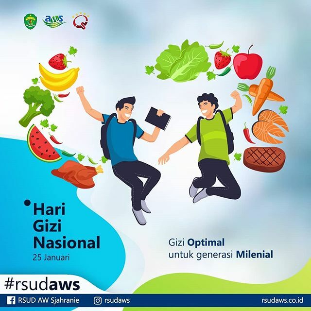 rsudaws's tweet photo. Selamat Hari Gizi Nasional ke-60 "Gizi Optimal untuk generasi milenial" 
#harigizinasional #harigizinasional2020 #rsudaws #samarinda #kalimantantimur https://t.co/yauy6d9Sbp