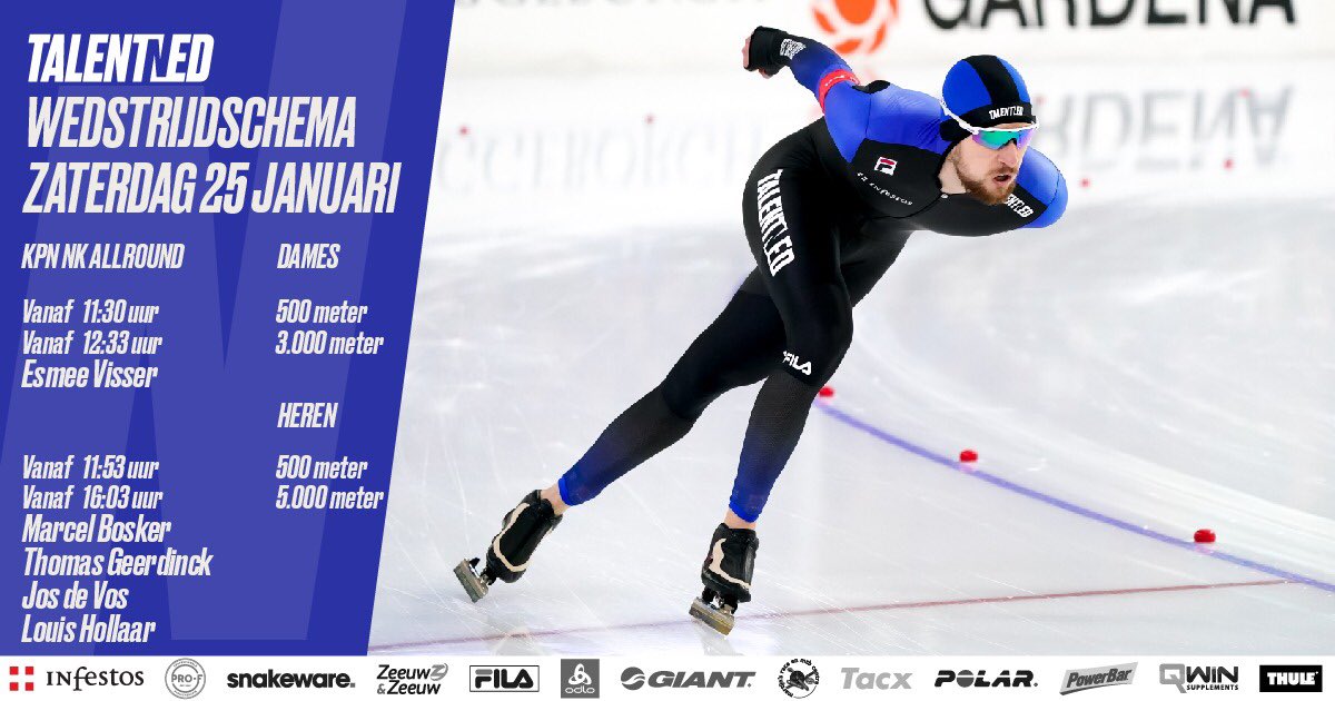 De Allrounders zijn klaar voor het KPN NK Allround. Deze afstanden worden vandaag gereden. 

📸 <a href="/SoenarChamid/">Soenar Chamid</a>