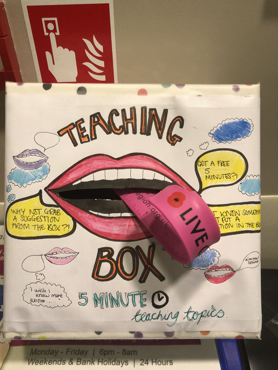 Got a spare 5 mins? Grab a topic and teach on it! Have something you’d like some teaching on? Pop your suggestion in #teachingbox #artynurses #paediatricteaching @DFTBubbles @cavemcmullan @TessaRDavis #wellbeing #education @PaedPDNSRLH