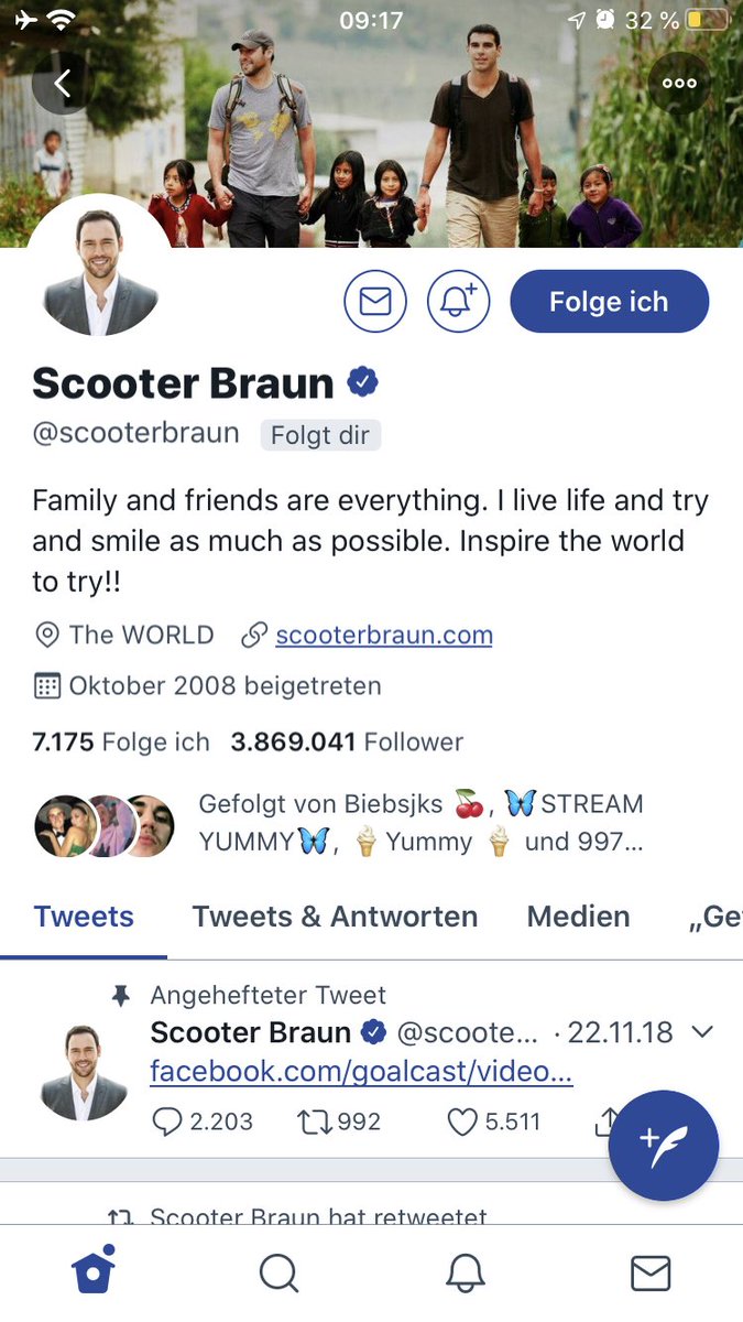rickthejizzler's tweet photo. OMG GUYS SCOOTER FOLLOWED ME TONIGHT !!! THANK YOU  SO MUCH @scooterbraun !!! WAKING UP TO THIS IS AWESOME !!! 😄 https://t.co/oWqyiwNlge