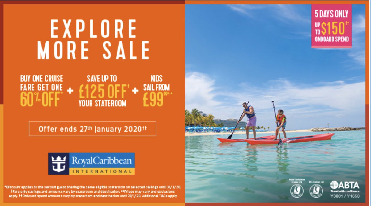 NickiQuintana's tweet photo. We have a Flash Sale this weekend with up to $150 on board spend ... Check out this offer on Allure of the Seas with direct flights from Manchester! #onefamilyoneholiday #paydayweekend https://t.co/P7JUkjMupH