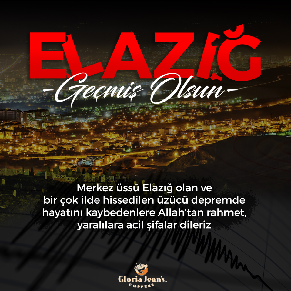 Elazığ depreminde hayatını kaybedenlere Allah'tan rahmet, yaralılara acil şifalar dileriz. Geçmiş olsun.. #elazig