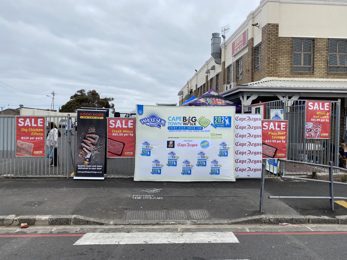 goodhopemeat's tweet photo. Come to 443 Albert Road, Salt River today to enter for the Cape Town Big Walk. This iconic walk is celebrating its 20th anniversary this year and #GoodHopeOnTheGo is proud to be a sub-sponsor if this event. https://t.co/ROngaqsZZo