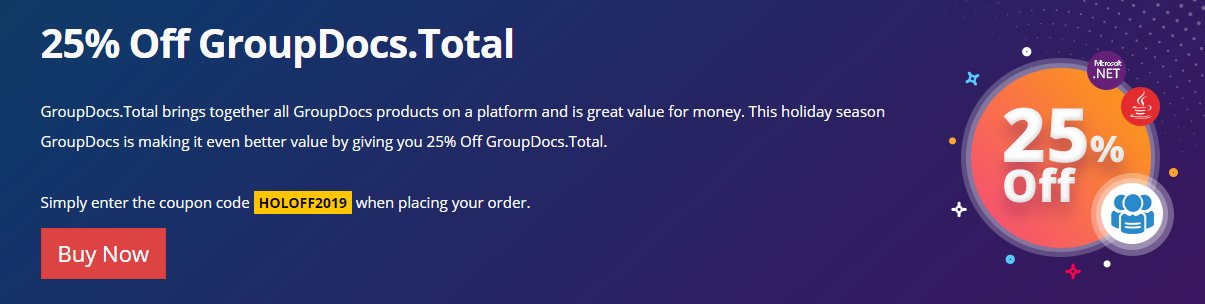 GroupDocs on Twitter: "Last few days to get 25% off GroupDocs. Total ...