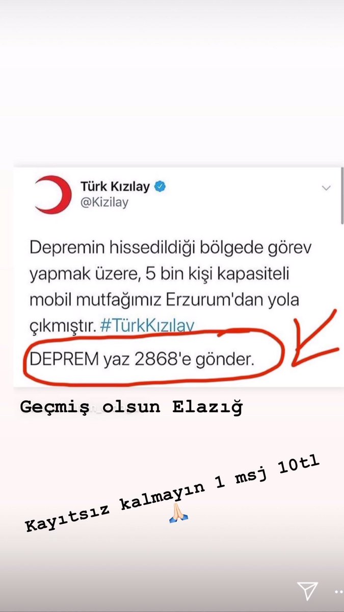 aynuroksuzz's tweet photo. #deprem #elazığdepremi #kizilay #yardım https://t.co/2Kt8gXmcAJ