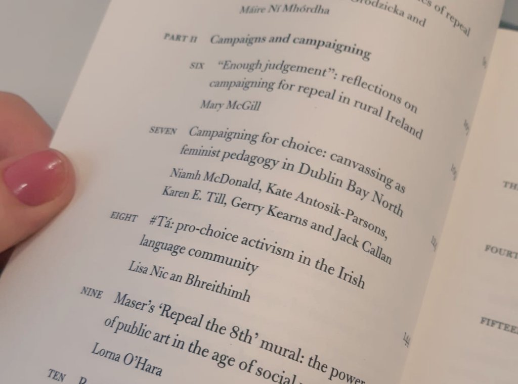 🎉📚So proud to have a copy of #AfterRepeal @ZedBooks in print in my hands,my first published book chapter,about our group <a href="/GaeilArSonRogha/">Gaeil ar son Rogha</a> in the #repealthe8th Referendum
Thanks to our great editors &amp; mentors @sydneycalkin &amp; <a href="/kathbrowne/">Kath Browne</a>
Congrats to all my fellow contributors!