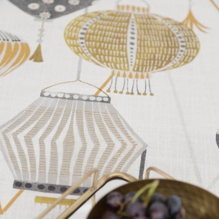 novacasajo's tweet image. Fabric in focus: In the image, souk fabric in mustard tones from the tangier collection. 
#kainternational #tangiers #collection #fabrics #mustards #home #interior #design