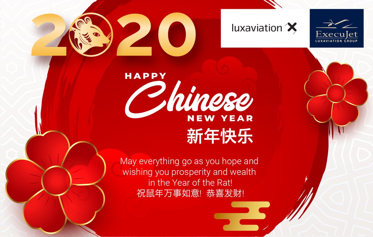 Luxaviation's tweet photo. Today we celebrate the year of the Rat. Happy Chinese New Year! And remember: don’t jinx yourself  today by speaking negatively, as such banter may bring misfortune onto you and your loved ones! #chinesenewyear https://t.co/YjCMmrTAey