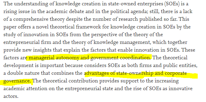 evgenymorozov's tweet photo. Hayekians claim that public ownership is an obstacle to knowledge creation and innovation. But what if certain features of state-owned firms - see the paper below - actually accelerate knowledge creation rather than inhibit it? https://t.co/bm6lKelrmi (via @syllabus_tweets) https://t.co/FSiTVqUHEC