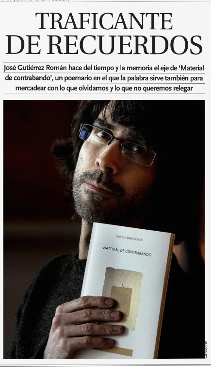 OscarEsquiviasG's tweet photo. #JoséGutiérrezRomán hoy, en el @diariodeburgos, en un estupendo reportaje de Inmaculada López de la Hera, con no menos estupenda foto de Valdivielso. Su libro #Materialdecontrabando (@DifacilEd) se presenta el jueves 30, en el Polisón de #Burgos.
Es un poemario extraordinario. https://t.co/nANWzgQwss