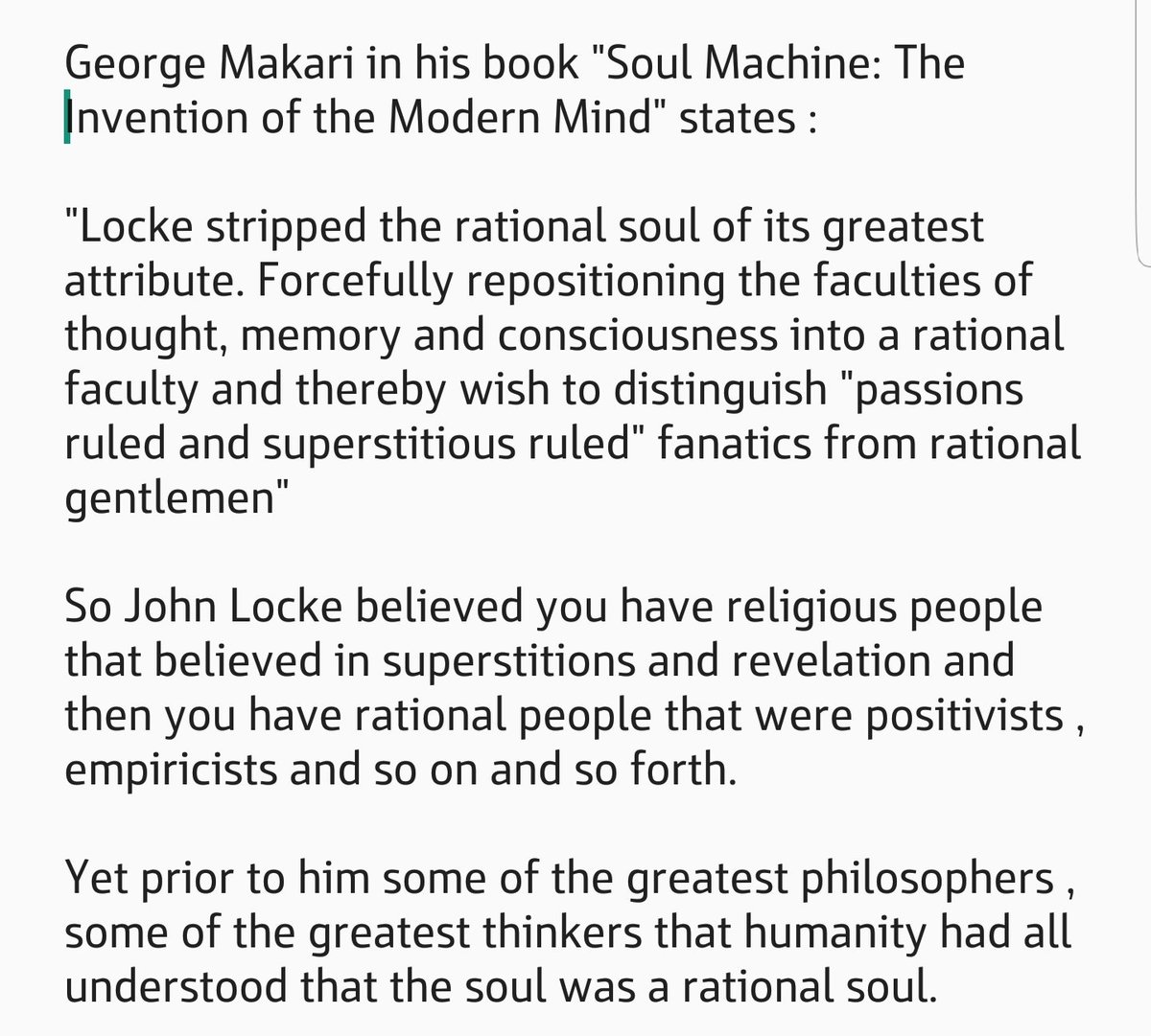 3) George Makari in his book "Soul Machine: The Invention of the Modern Mind" states :
