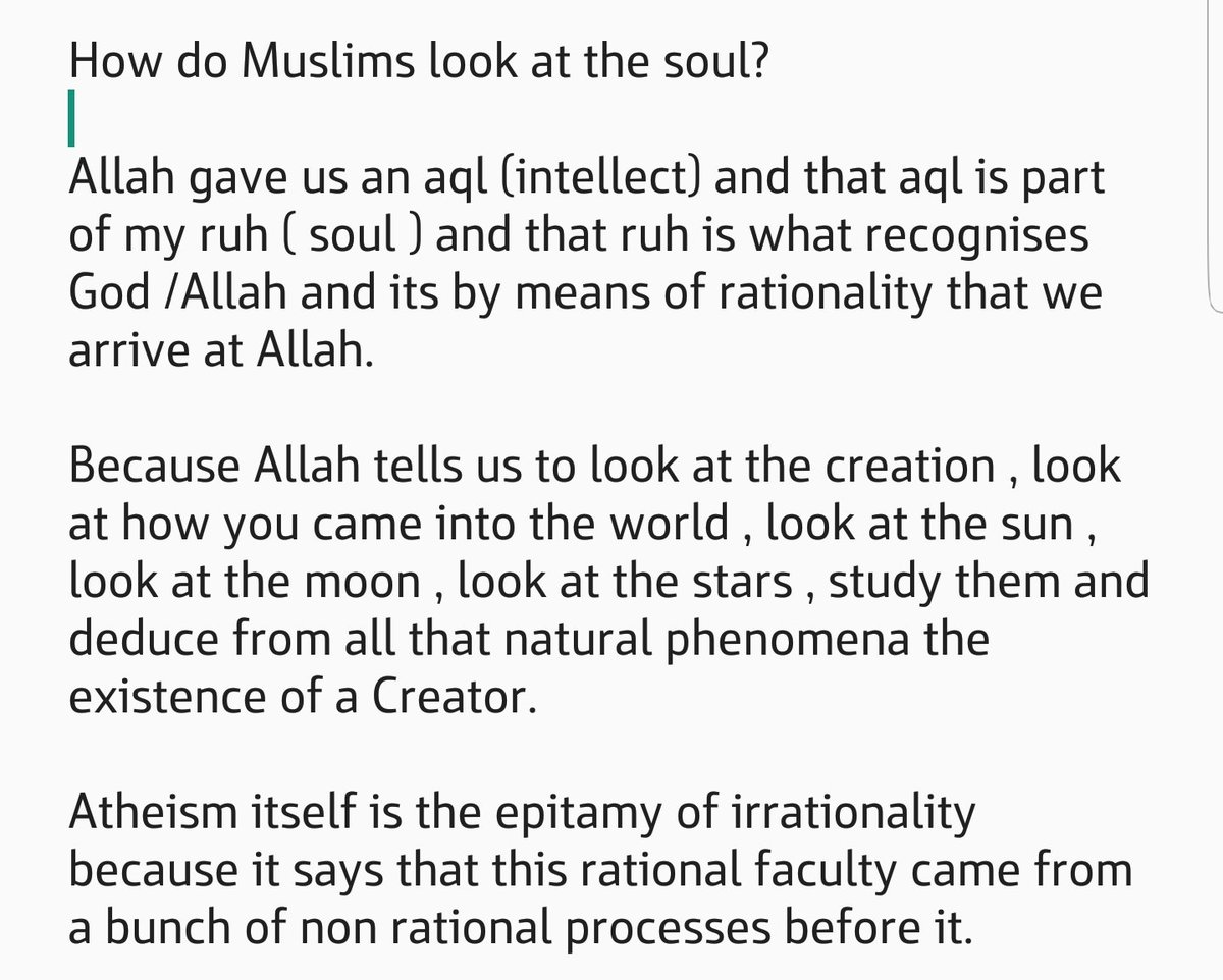 4) How do Muslims look at the soul?