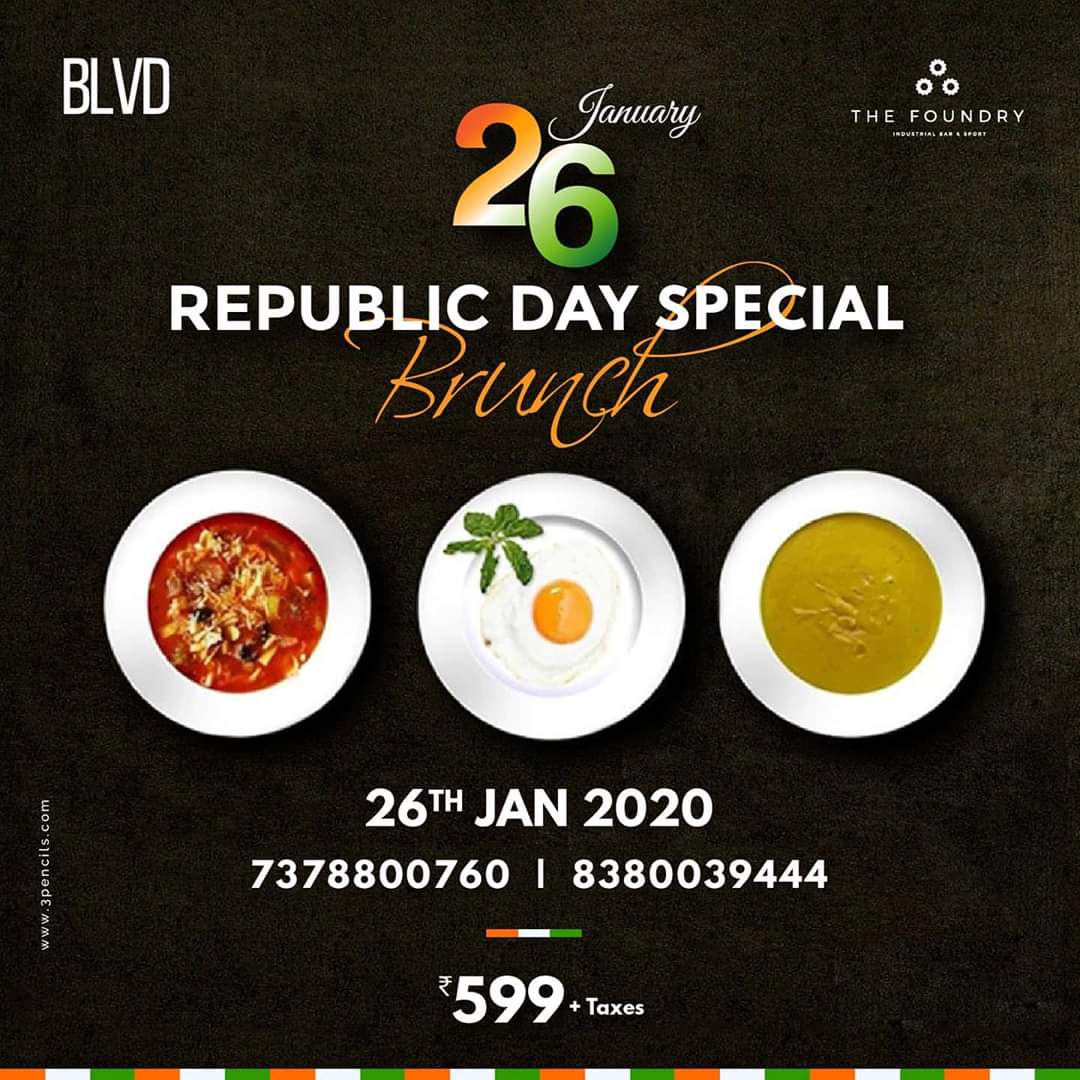 Nashik_BLVD's tweet photo. Celebrate 70 years of republic at The Foundry #RepublicDay2020 #RepublicDaySpecial #brunch #nashik #familyfuntime https://t.co/RrE4N7hesz