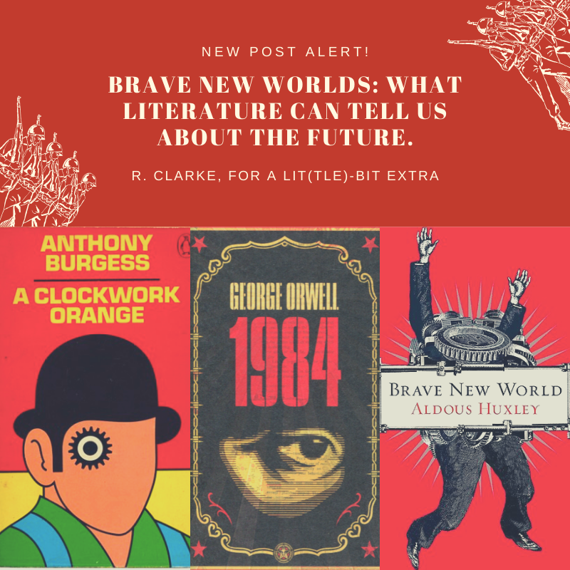 litbitblog's tweet photo. Now that the first month of 2020 is coming to an end, are you thinking about what the future holds? 

R. Clarke has written his debut article for Lit-Bit, so check it out!

'BRAVE NEW WORLDS: WHAT LITERATURE CAN TELL US ABOUT THE FUTURE'

https://t.co/2pB2bdCxuU https://t.co/SyJkxmFdPf