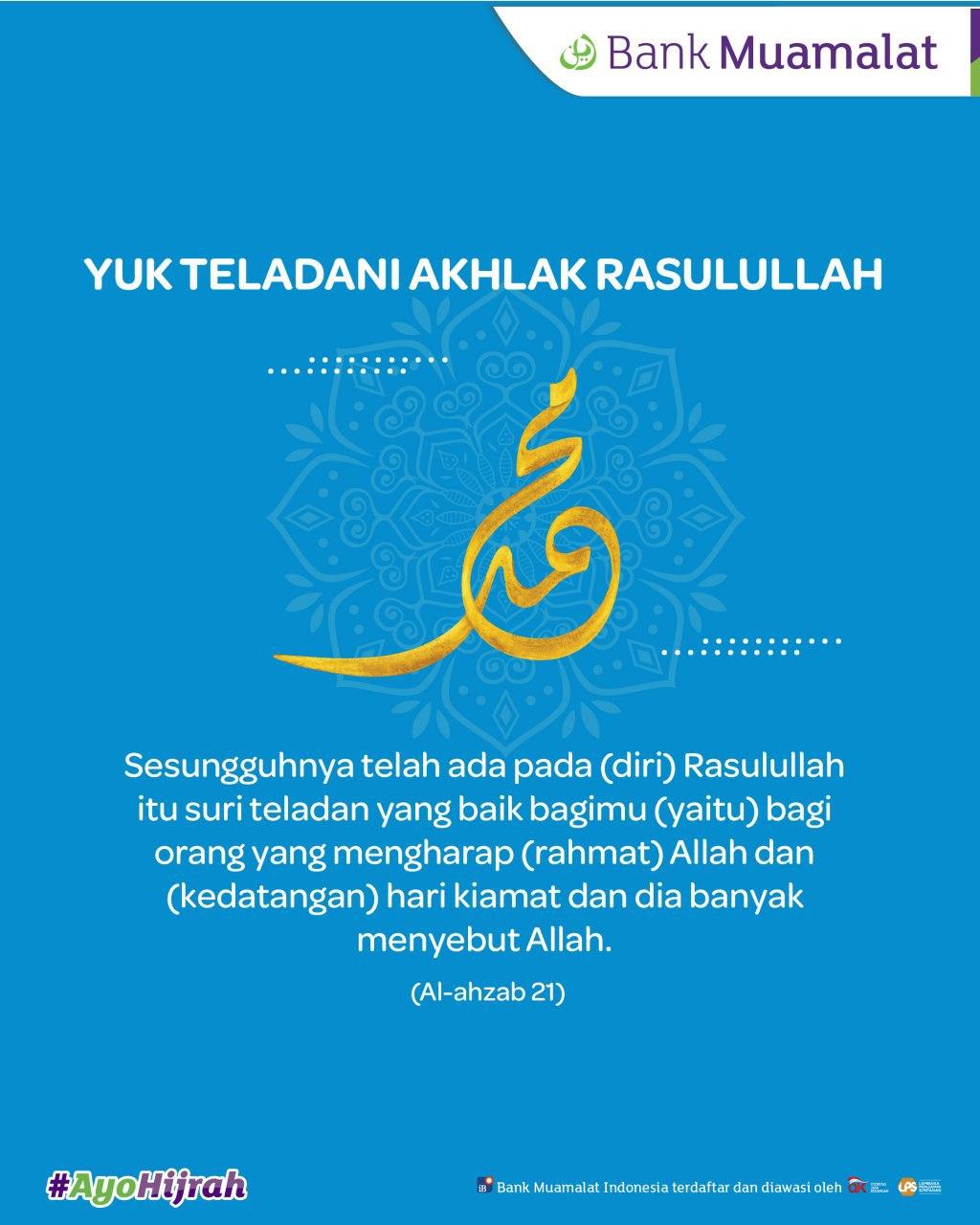 Bank Muamalat Ø¹Ù„Ù‰ ØªÙˆÙŠØªØ± Assalamualaikum Bmers Dengan Budi Pekerti Yang Dimiliki Oleh Rasulullah Diharapkan Semua Umat Manusia Bisa Mencontohnya Sehingga Terciptalah Kehidupan Umat Manusia Yg Aman Dan Damai Krn Pdahakikatnya Nabi