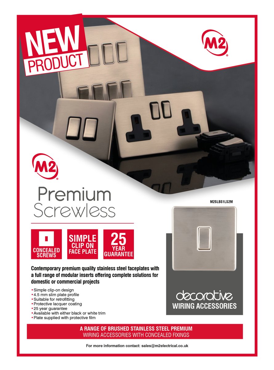 M2Division's tweet photo. Check out our brand NEW range of wiring accessories... We now have an wide range of M2 Screwless products with an easy clip on faceplate.

Contact us for more information or check out the range yourself here: https://t.co/hJyn6Gy1AW 

#M2Crew https://t.co/5NnWmg3d6P