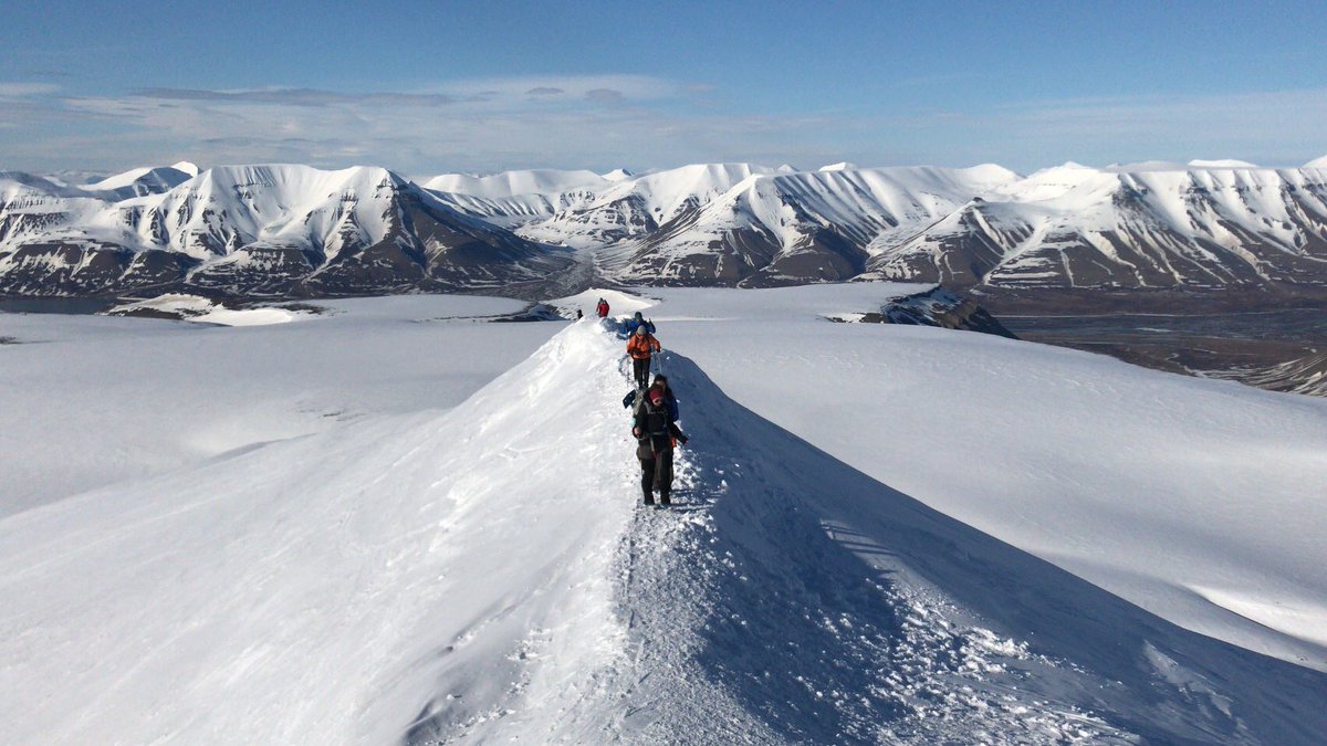 NorwayinIceland's tweet photo. Sarah Kendall’s research interests include climate change adaptation in the Arctic and #Arctic #environmental #management. She will send us updates from @arcticfrontiers ❄️ #SarahAtArcticFrontiers 
Here at #Tunabreen @visitsvalbard @UNISvalbard @Haskoli_Islands #arcticfrontiers https://t.co/9KeDekjjaA