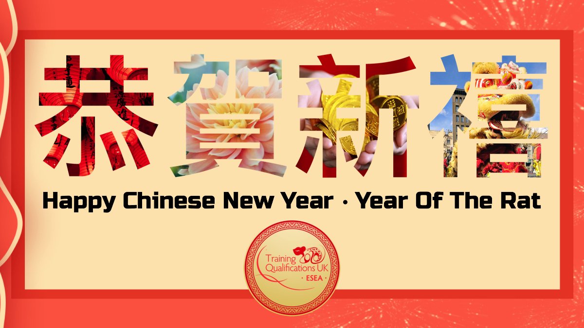 tqukesea's tweet photo. Happy Chinese New Year! From all of us at TQUK, we wish you all a prosperous Year of the Rat! Gong Xi Fa Chai! 
-->TQUK CNY 2020 Video: https://t.co/WIfynzzfhL
#TQUK #TQUKESEA #TrainingQualificationsUK #CNY #ChineseNewYear #YearOfTheRat https://t.co/e3ox3kVH7j