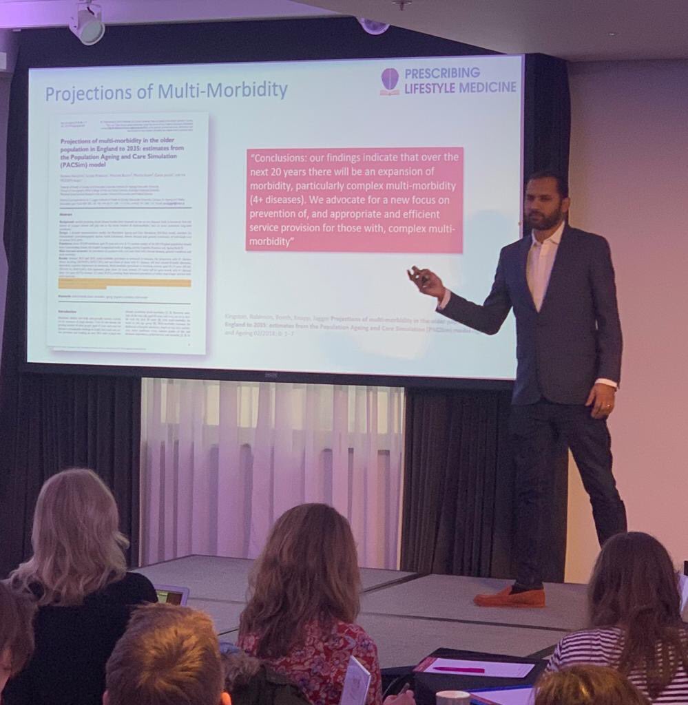 drchatterjeeuk's tweet photo. @Dr_Ayan opening up today’s Prescribing Lifestyle Medicine course in London in his own inimitable way.
Setting the scene for what attendees repeatedly feedback is game changing for the way they practice medicine.
#PLM2020 https://t.co/B6sRikHj2f