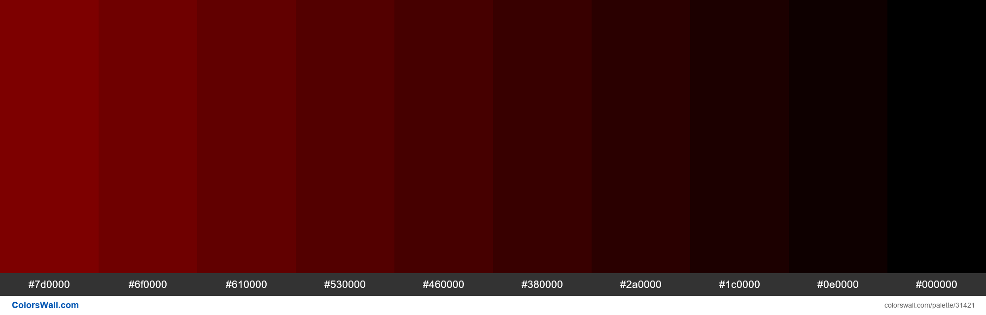 dark red Color Palette