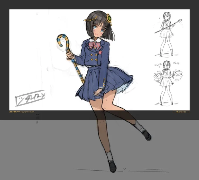 毎日ちょっと出そう。武器どうしようかなあ…。
#英雄戦姫 #キャラデザラフ 