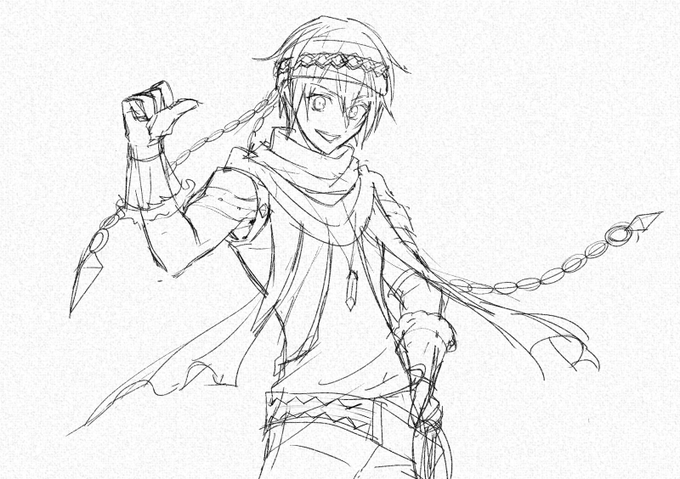 バラム下書き+線画 