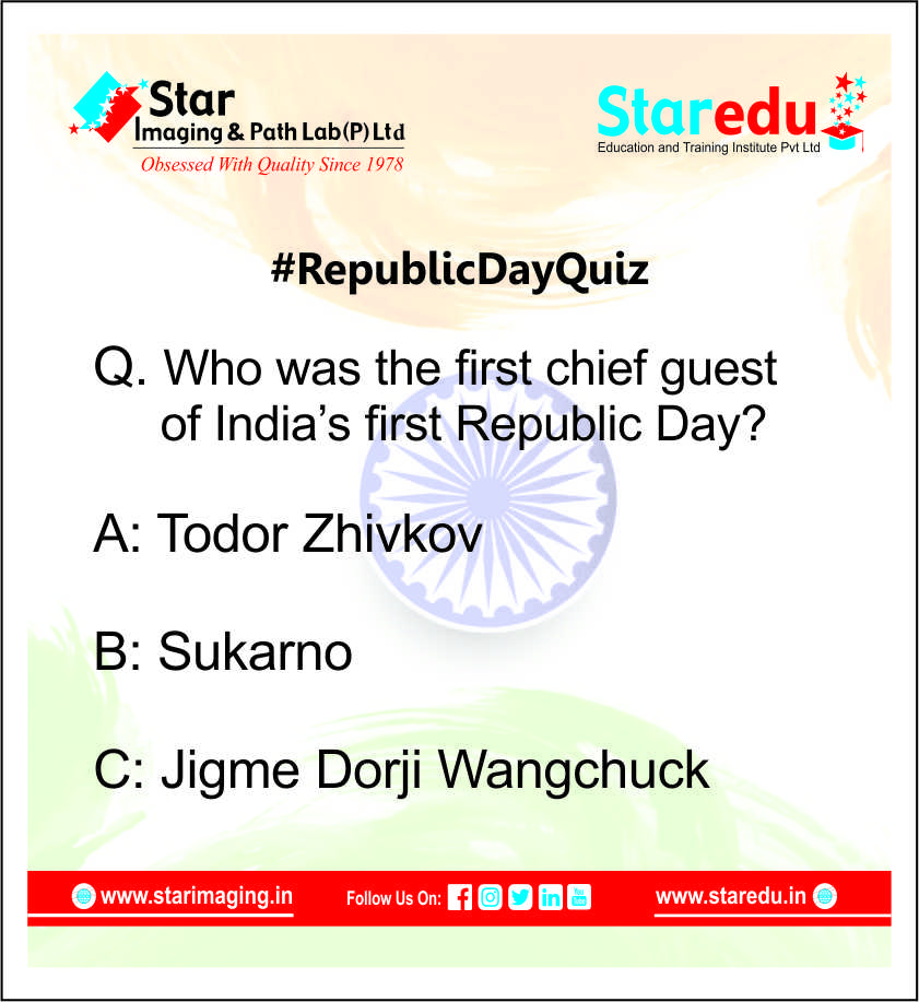 StarEduOfficial's tweet photo. !! Republic Day Quiz !!
#RepublicDayQuiz #CheckYourIQ #CheckYourKnowledge #IQTest #StarEdu #StarEducation #ParamedicalCourses https://t.co/JgDlFEUdw9