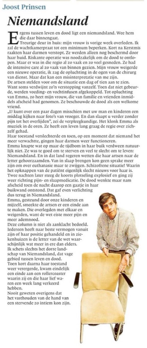 Niemandsland, prachtig verwoord door Joost Prinsen