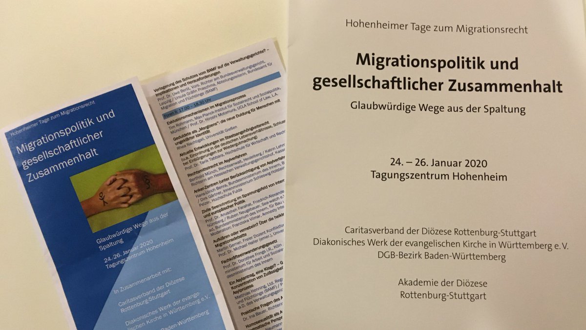 Auf den #HohenheimerTage versammeln sich auch dieses Jahr Expert*innen rund ums #Migrationsrecht. Ich bin für @freiheitsrechte dabei und freu mich über spannende Begegnungen und Anregungen für #strategiclitigation.