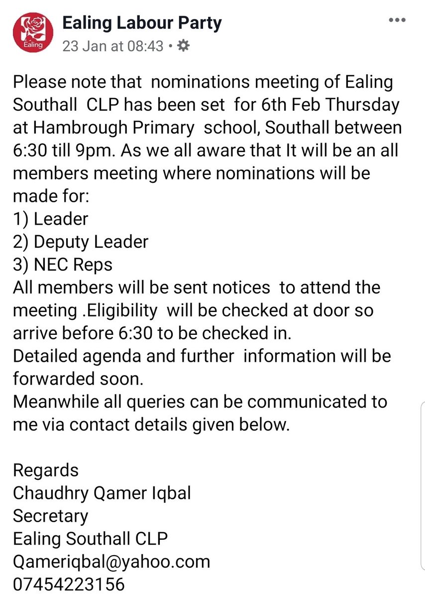 Ealing Southall Labour Party tweet media