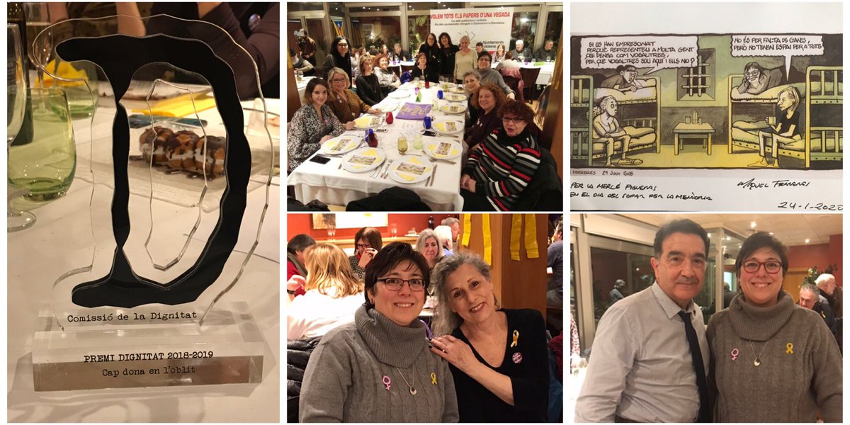 Un orgull poder formar part d .<a href="/DonesRepublica/">#CapDonaEnlOblit</a> (en nom d .<a href="/SocialismexCAT/">Socialisme Catalunya</a> ) q va rebre el premi d la .<a href="/ComissDignitat/">ComissioDignitat</a> i compartir taula amb les companyes d #CapDonaEnlOblit i coneixent entre d’altres #CarmeSansa gran actriu i persona. Tb conèixer el dibuixant #MiquelFerreres 🎗