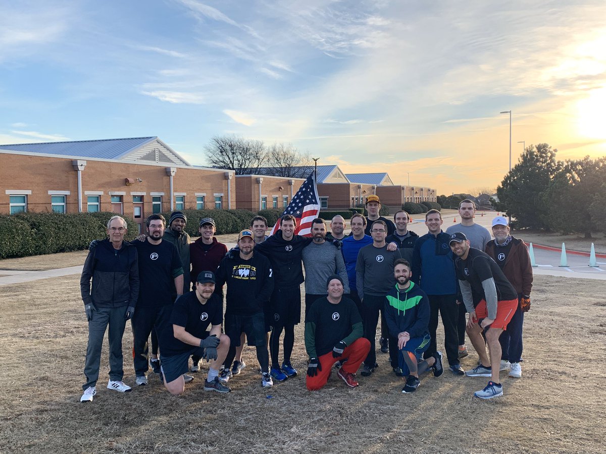 F3Flomo's tweet photo. 21 PAX strong at @PlanoF3 relaunch. 2 FNG welcome Petrified #triplerespect and Smuckers!
Thanks @TaylorMade_AT for the great Q and leadership with a smile! @f3_dallas @F3FTWORTH @F3Nation https://t.co/p2MsAd5BAR