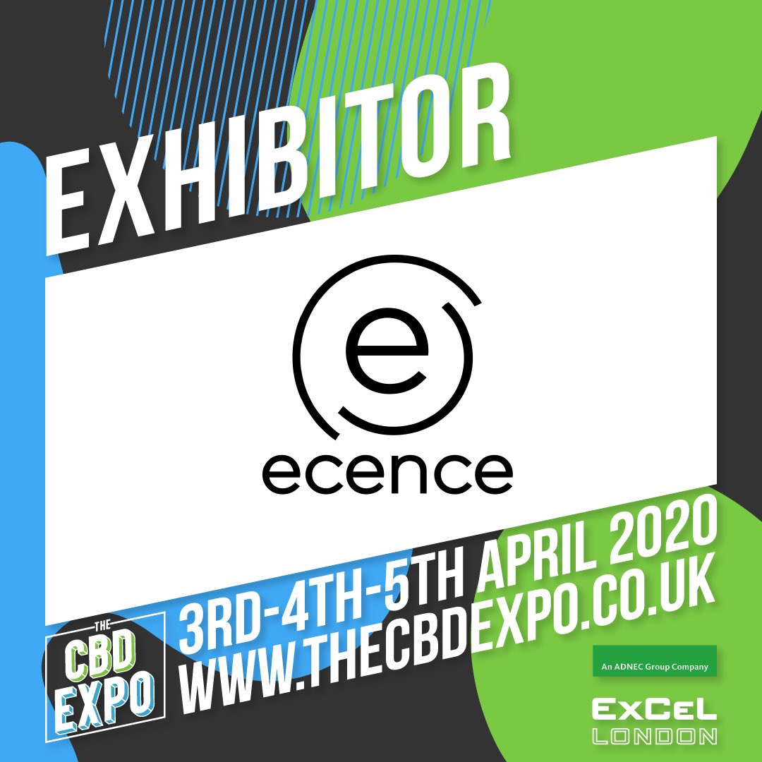 TheCbdExpo's tweet photo. We are delighted to announce that ecence CBD will be exhibiting at The CBD Expo this April! #ecencecbd #thecbdexpo #thecbdexpouk #thecbdexpolondon #cbd #cbdexpo #cbdexpo2020 #wellness #hemp #natural #organic #holistic #wellbeing #balance #tincture #isolate #cannabidiol #london https://t.co/169JVFZuQB