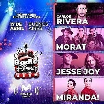 PorTi_SedeQro's tweet photo. El rey @_CarlosRivera vuelve este próximo 17 de #Abril2020 en concierto en la @MovistarArenaAR en #Argentina estará con @MoratBanda ,@jesseyjoy , y @mirandaenvivo #BuenosAires busca ya tus boletos#Riverista no se vale perder!! https://t.co/bqAoIwQTYa