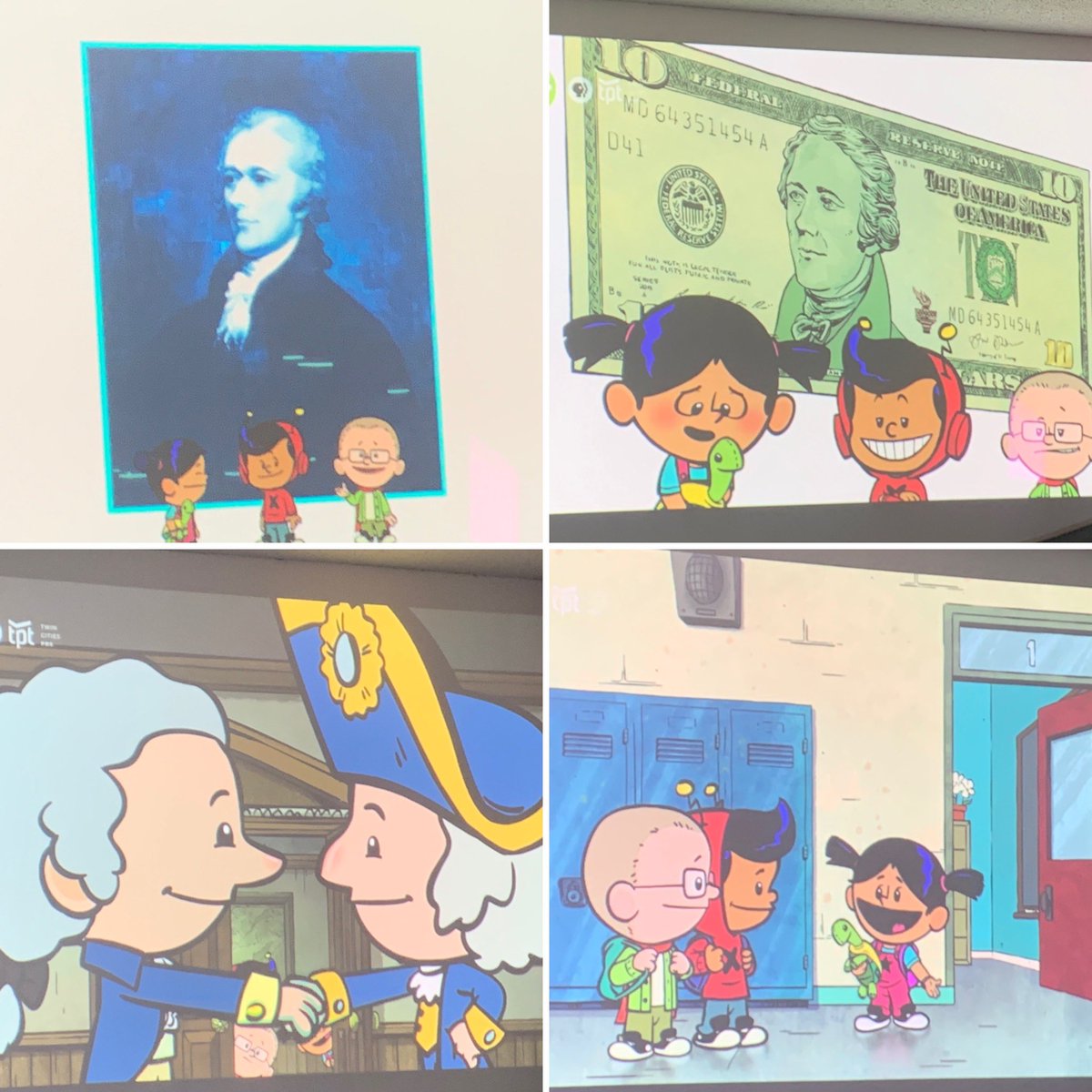 MrsMadsen05's tweet photo. It’s like the creators of @PBSKIDS show @XavierRiddleHQ wrote an episode just for me! Hamilton and 1st grade in one show! #hamilclass #nerd https://t.co/o2GaTejMBY