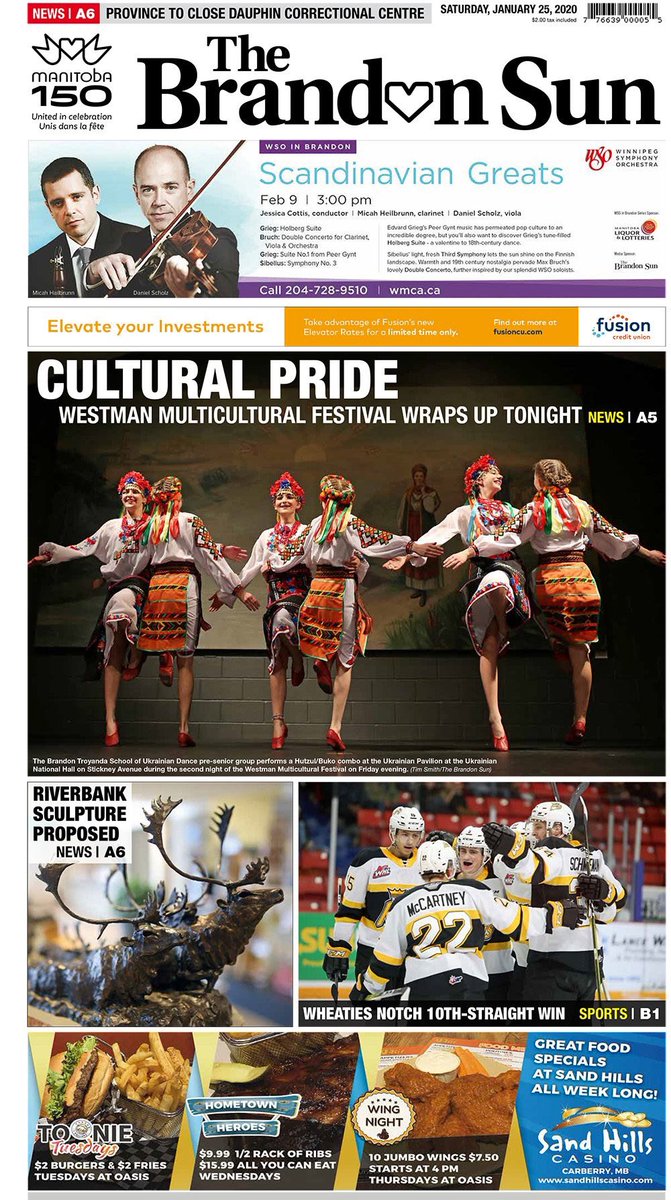 We’re ready for the third and final day of #wmmfest2020! Great photos in today’s <a href="/thebrandonsun/">The Brandon Sun 🇨🇦</a> by @othertimsmith. Thanks so much! #gotothepavilions #bdnmb #westman