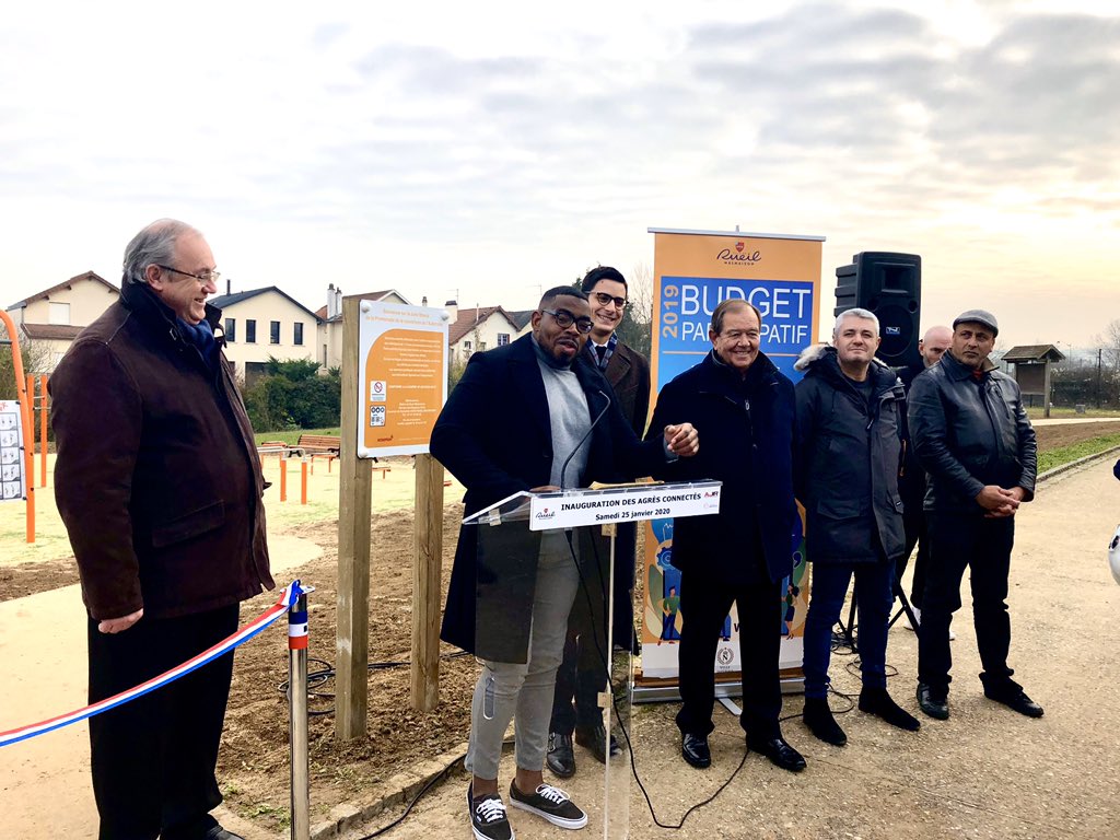 HCJR_Rueil's tweet photo. Inauguration du Projet 2 du HCJR cet après midi : un espace de fitness connecté et en plein air ! Une collaboration entre nos membres, l’association AJIR, le Budget Participatif et la municipalité. Merci et félicitations  à tous ! https://t.co/qRCBO6DBQN