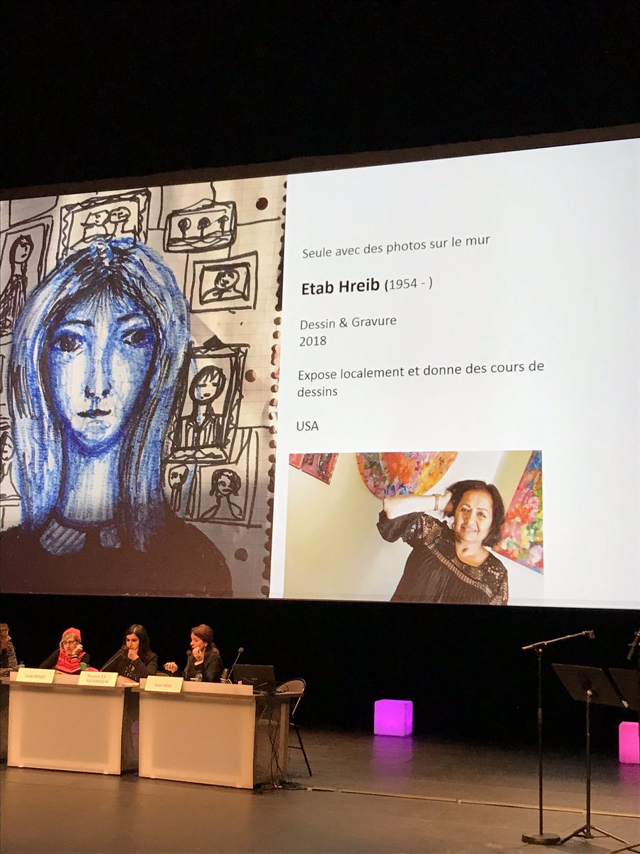 Femmesdhistoire's tweet photo. Focus de Sana YAZIGI sur Quelques femmes artistes syriennes telle que 
@etabhrieb https://t.co/5FaGIuYqRR