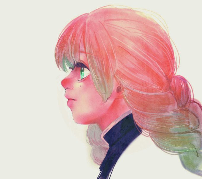 時さんがTwitterに投稿した甘露寺蜜璃(鬼滅の刃)のイラスト。