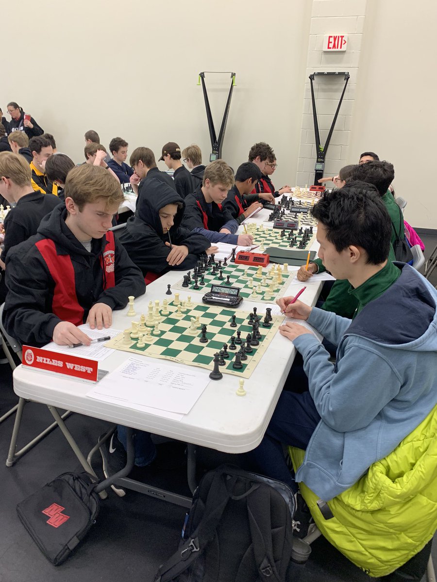 Niles West Chess  let’s go wolves good luck today.