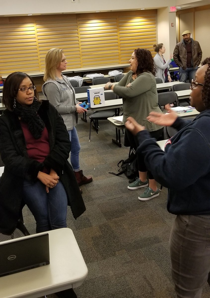 AlefiyaEdu's tweet photo. Love the collaboration among these awesome @STEMcobb teachers here on a Saturday morning! Sharing ideas for mobile apps they are about to build today. #STEM #appsthatmatter @MADLearn @CobbSchools @STEMsally https://t.co/gbnDdlAZcW