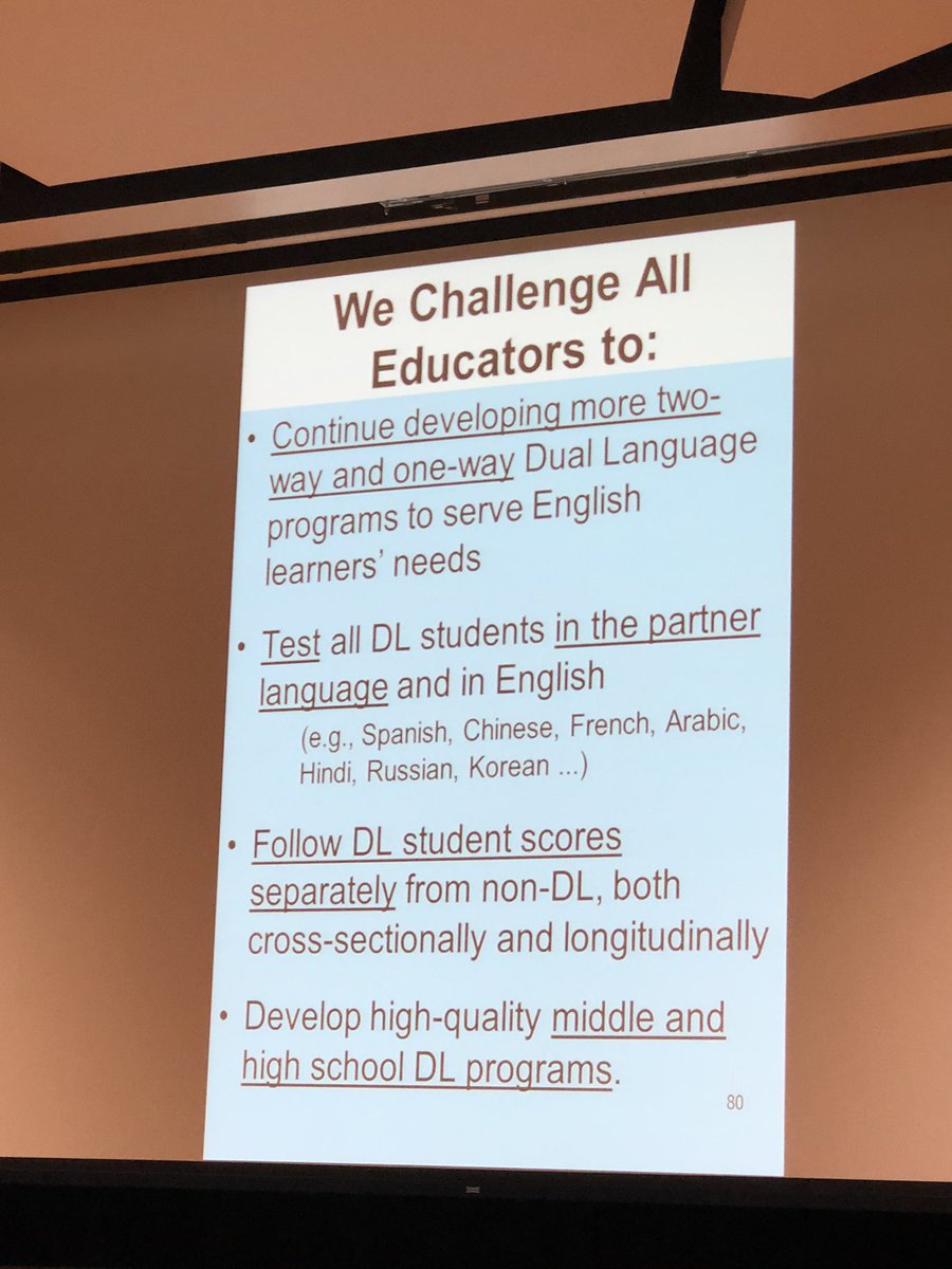 Standing ovation as Drs. Thomas &amp; Collier challenge they state of Virginia to implement equitable, research-backed #DualLanguage education principles. <a href="/VDOE_News/">VDOE News</a> #virginiadli