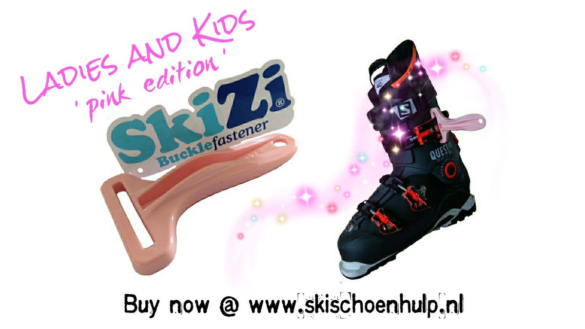 Ladies, buy your SkiZi buckle fastener &amp; smartphone holder "pink edition" NOW @ skischoenhulp.nl