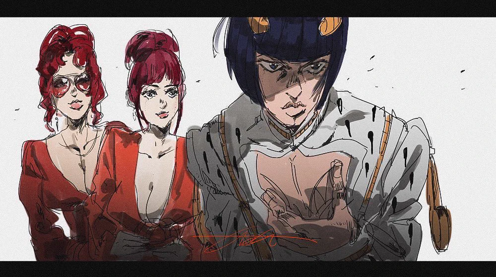 今、最高にファビュラスな護衛が始まるッ…！！叶姉妹を護るブチャラティ！！