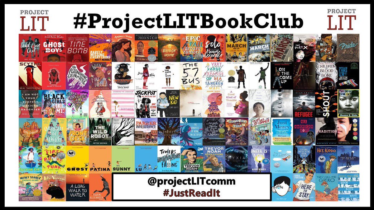 ProjectLITComm's tweet photo. Time for another GIVEAWAY. RT and reply with three #ProjectLITBookClub titles that you’d love to share with students! Happy reading! 📚❤️ https://t.co/vnRZlmU8Bk