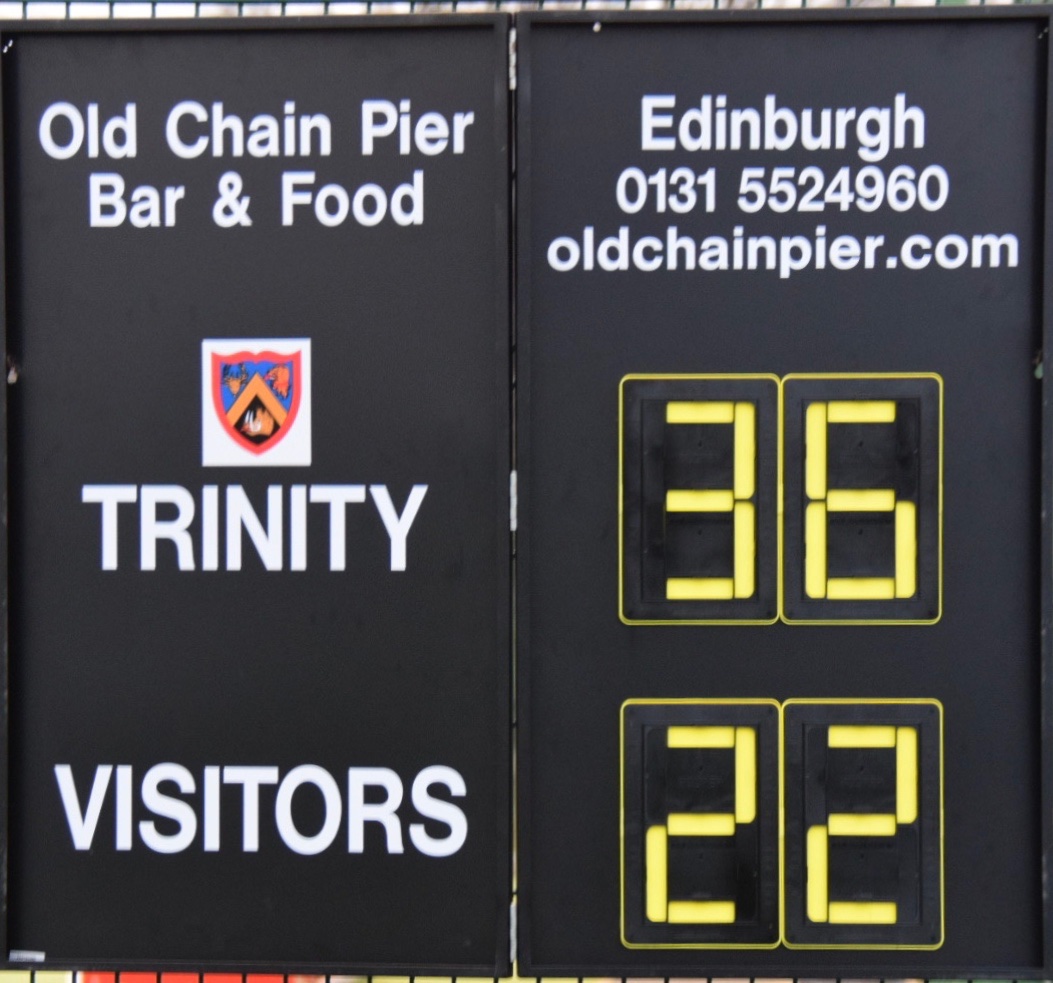 Trinity Accies 36 - 22 <a href="/LeithRugby/">Leith Rugby</a> 

Great win after a defeat last weekend. The bounce back queens back at it. 

#montheaccs