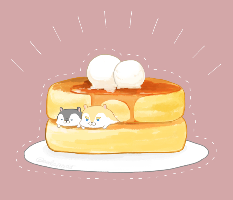 「ほっとけーき～はむさんど～ 」|AEDのイラスト