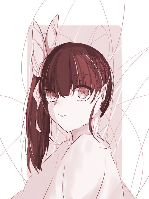忮柳さんがTwitterに投稿した栗花落カナヲ(鬼滅の刃)のイラスト。