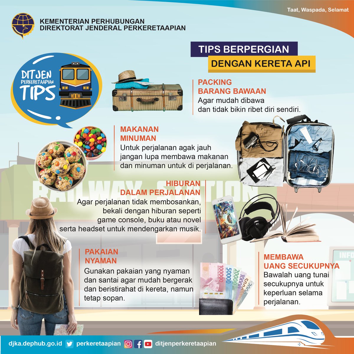 perkeretaapian's tweet photo. #SahabatDJKA berikut mimin kasih tips berpergian dengan kereta api ya.
#DJKAbekerjaLebihKeras
#PenghubungIndonesia
#Keretaapi
#KeretaApiKita
#TipsBerkereta
#TipsPerjalanan
#BerbagiTips
#TambahIlmu
#TambahTau
#WawasanPerkeretaapian
#KeretaPenumpang https://t.co/ptS4Kufx7i