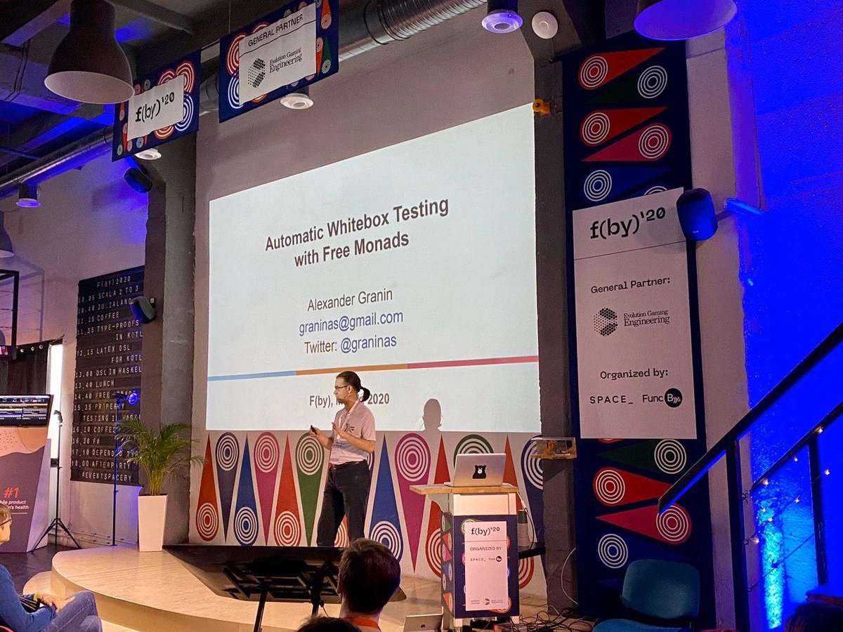 Find out about automatic white box testing with free monads from the talk by Alexander Granin <a href="/graninas/">Alexander Granin</a>
#fby_conf